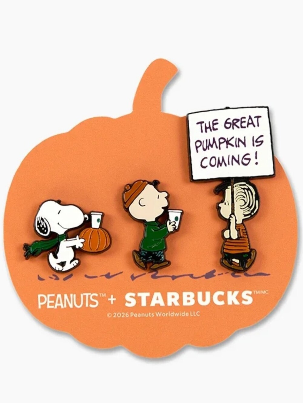 Peanuts + Starbucks Enamel Pin Set